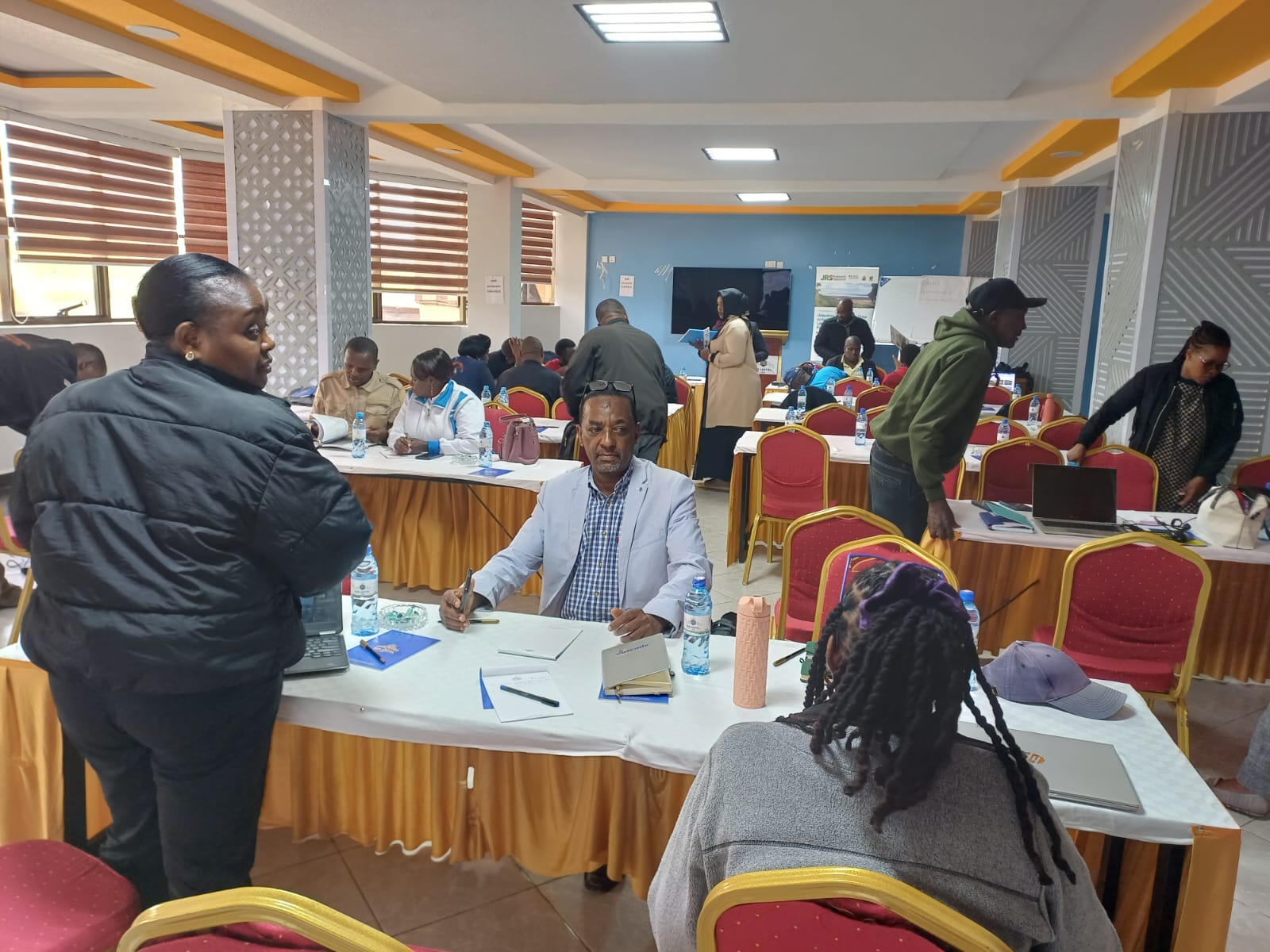 FLOBF Coordinator Ben Macharia at the Lake Ol'Bolossat Implementation Committee workshop