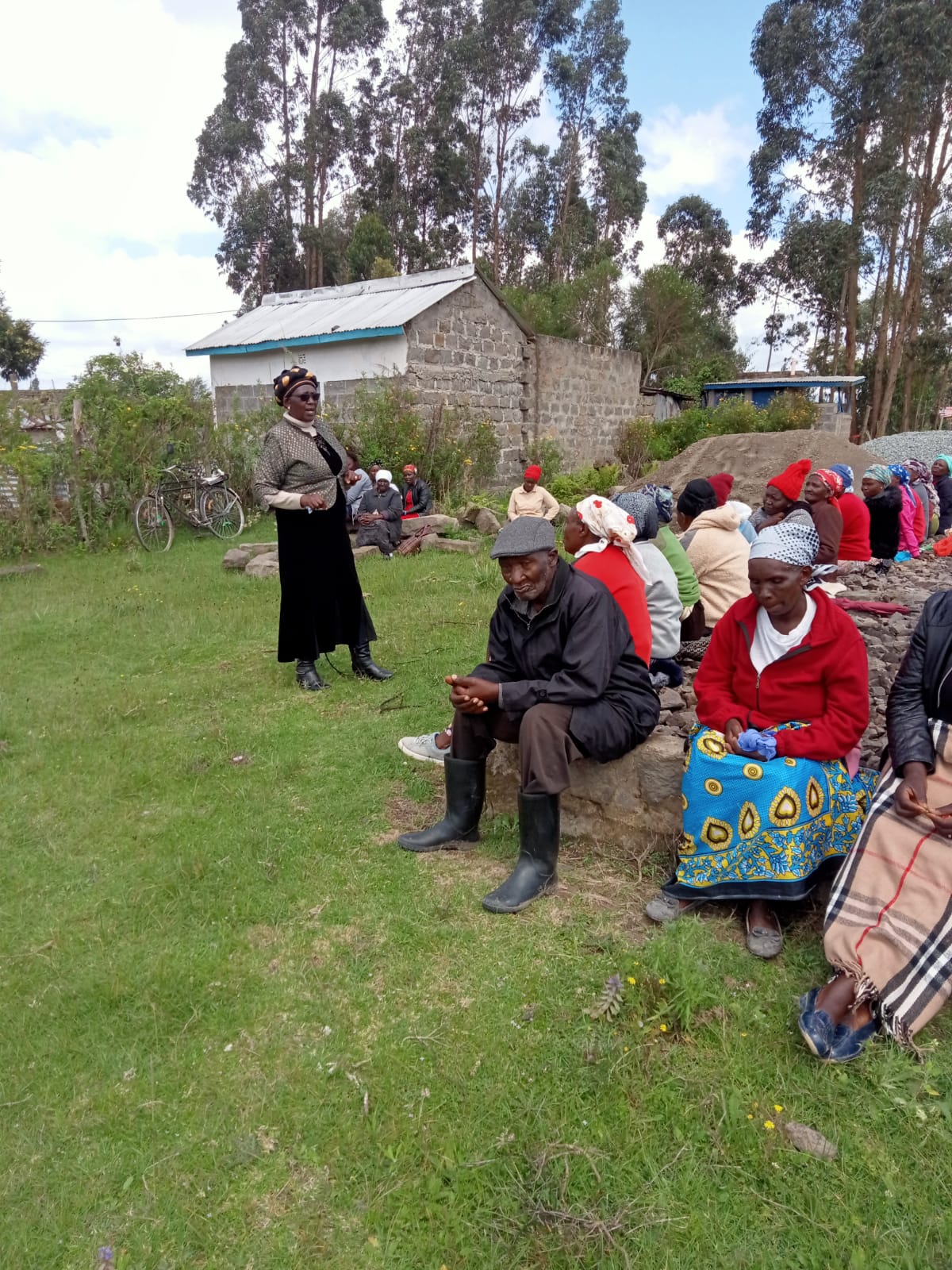 A school group on a nursery visit